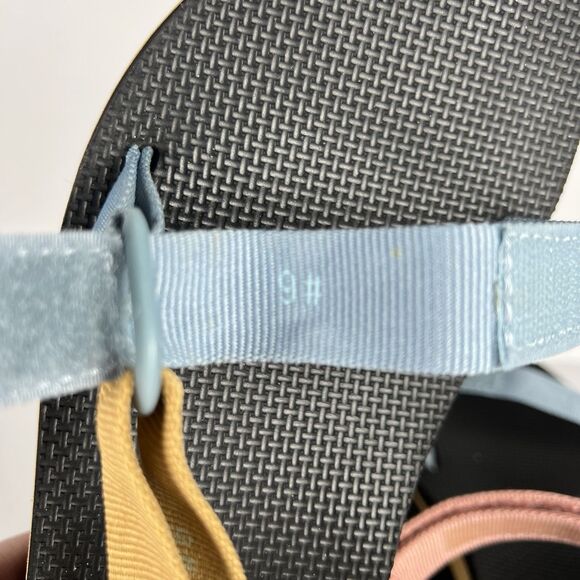 Teva Sz 9 Flatform Universal Light Platform Sandals MultiColor Straps Flip-Flops - Picture 10 of 10